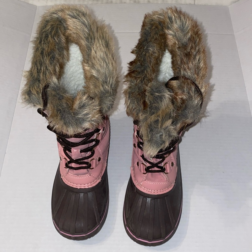 Girls Pink London Fog Snow boots